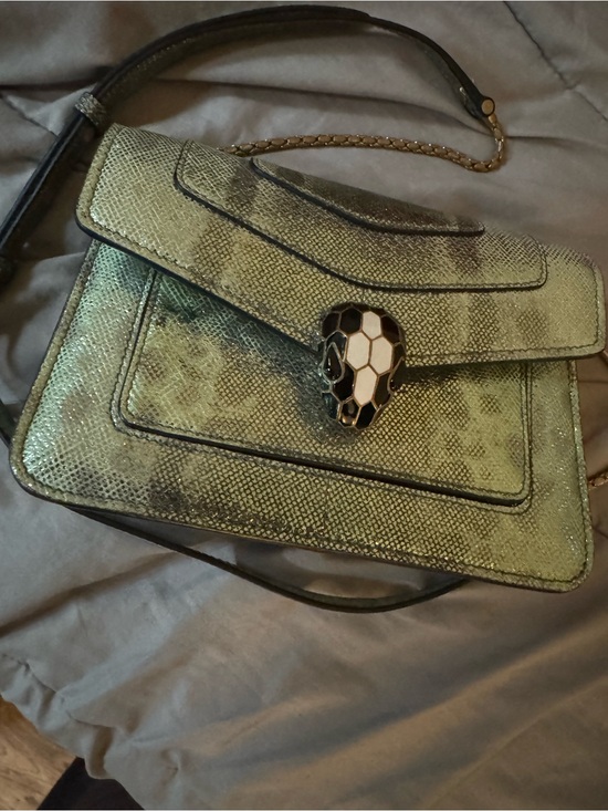 BVLGARI Handbags - Bulgari Green Snake-Head Crossbody Bag
